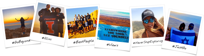 University of Illinois Birthright Israel Trip Polaroid Collage