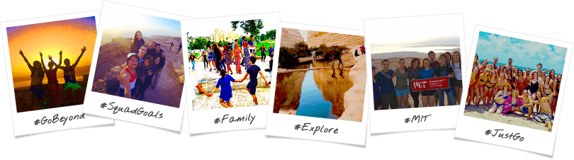MIT Birthright Israel Trip Options Polaroid Collage