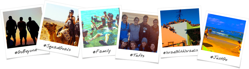 Tufts Birthright Israel Trip Options Polaroid Collage