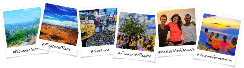Ultimate Adventure Grad & Professional JNF Birthright Israel Trip Options Polaroid Collage